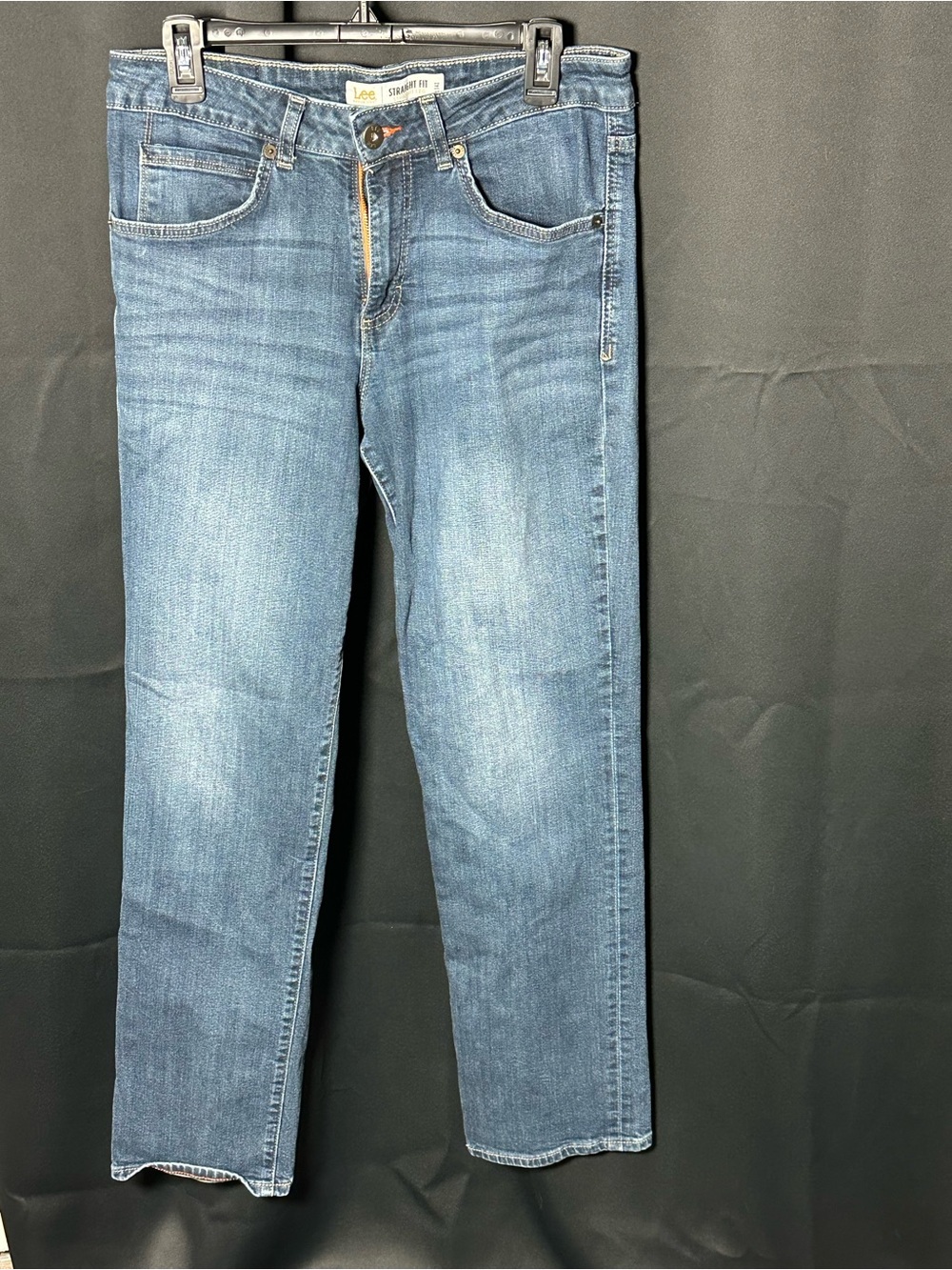 Lee Straight Fit mens Medium Blue Jeans 34x32